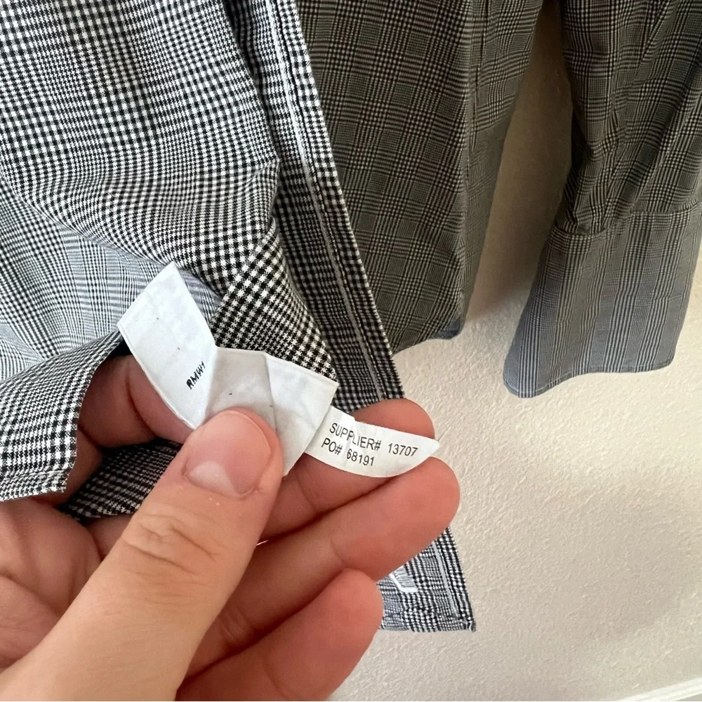 Polo Ralph Lauren Estate Custom Fit Gray Check Dress Shirt Size 16.5 / 42